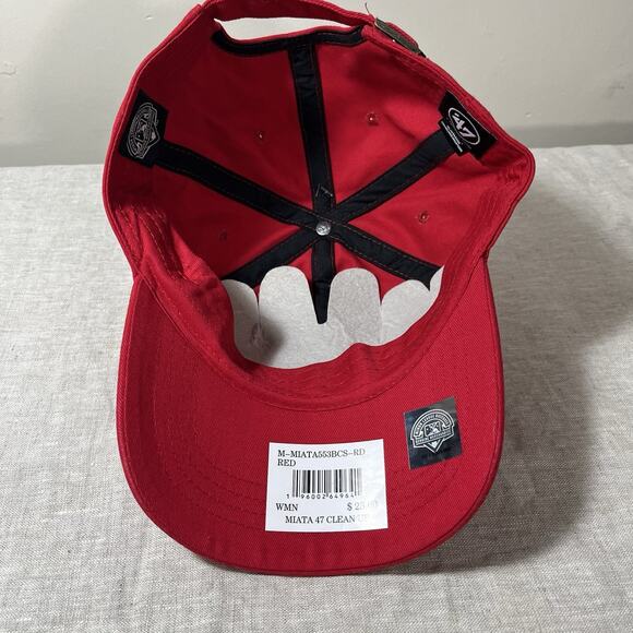 Worcester Red Sox Hat Cap‎ Woman’s ‘47 Brand Adjustable Red Rocket Woosox - Picture 5 of 7